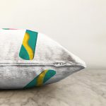 Beyaz Zemin Renkli 7 Rakamlı Özel Tasarım Dijital Baskılı Raşel Kadife Yastık Kırlent Kılıfı Realhomes