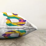 - Sonil-K9497-Gorsel3 - Realhomes  Beyaz Zemin Renkli B Harfli Özel Tasarım Dijital Baskılı Raşel Kadife Yastık Kırlent Kılıfı Realhomes