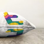 - Sonil-K9501-Gorsel3 - Realhomes Beyaz Zemin Renkli E Harfli Özel Tasarım Dijital Baskılı Raşel Kadife Yastık Kırlent Kılıfı Realhomes