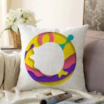 - Sonil-K9512-Gorsel1 - Realhomes Beyaz Zemin Renkli O Harfli Özel Tasarım Dijital Baskılı Raşel Kadife Yastık Kırlent Kılıfı Realhomes