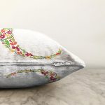 - Sonil-K9530-Gorsel3 - Realhomes  Beyaz Zemin Yaprak Temalı C Harfi Özel Tasarım Dijital Baskılı Raşel Kadife Yastık Kırlent Kılıfı Realhomes