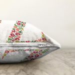 - Sonil-K9557-Gorsel3 - Realhomes Beyaz Zemin Yaprak Temalı Z Harfi Özel Tasarım Dijital Baskılı Raşel Kadife Yastık Kırlent Kılıfı Realhomes