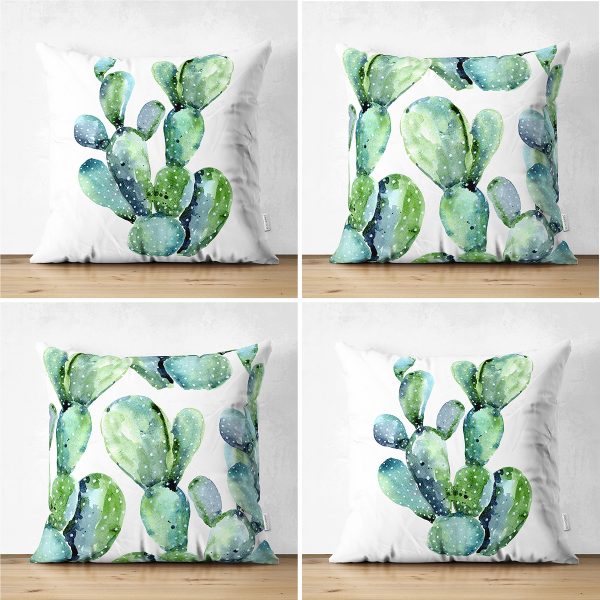 4'lü Koyu Yeşil Geometrik Çizimler Özel Tasarım Dijital Baskılı Modern Süet Kırlent Kılıfı Seti Realhomes