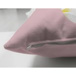 Pembe Zemin Tropik Yapraklı & Harfi Özel Tasarım Modern Suet Yastık Kırlent Kılıfı Realhomes