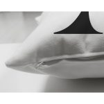 - Suet-K9454-Gorsel3 - Realhomes Beyaz Zemin Yaprak Motifli Siyah A Harfi Özel Tasarım Modern Suet Yastık Kırlent Kılıfı Realhomes