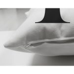 - Suet-K9462-Gorsel3 - Realhomes Beyaz Zemin Yaprak Motifli Siyah H Harfi Özel Tasarım Modern Suet Yastık Kırlent Kılıfı Realhomes