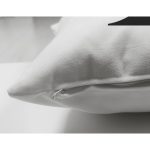 Beyaz Zemin Yaprak Motifli Siyah X Harfi Özel Tasarım Modern Suet Yastık Kırlent Kılıfı Realhomes