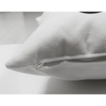 Beyaz Zemin Yaprak Motifli Siyah & Harfi Özel Tasarım Modern Suet Yastık Kırlent Kılıfı Realhomes