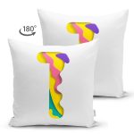 - Suet-K9487-Gorsel2 - Realhomes Beyaz Zemin Renkli 1 Rakamlı Özel Tasarım Modern Suet Yastık Kırlent Kılıfı Realhomes