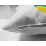 Beyaz Zemin Renkli 5 Rakamlı Özel Tasarım Modern Suet Yastık Kırlent Kılıfı Realhomes