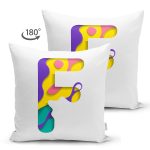 - Suet-K9502-Gorsel2 - Realhomes Beyaz Zemin Renkli F Harfli Özel Tasarım Modern Suet Yastık Kırlent Kılıfı Realhomes