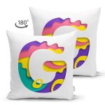 - Suet-K9503-Gorsel2 - Realhomes Beyaz Zemin Renkli G Harfli Özel Tasarım Modern Suet Yastık Kırlent Kılıfı Realhomes