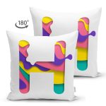 - Suet-K9504-Gorsel2 - Realhomes Beyaz Zemin Renkli H Harfli Özel Tasarım Modern Suet Yastık Kırlent Kılıfı Realhomes