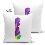 - Suet-K9506-Gorsel2 - Realhomes Beyaz Zemin Renkli I Harfli Özel Tasarım Modern Suet Yastık Kırlent Kılıfı Realhomes