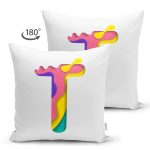 - Suet-K9519-Gorsel2 - Realhomes Beyaz Zemin Renkli T Harfli Özel Tasarım Modern Suet Yastık Kırlent Kılıfı Realhomes