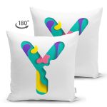 - Suet-K9525-Gorsel2 - Realhomes Beyaz Zemin Renkli Y Harfli Özel Tasarım Modern Suet Yastık Kırlent Kılıfı Realhomes