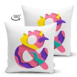 - Suet-K9527-Gorsel2 - Realhomes Beyaz Zemin Renkli & Harfli Özel Tasarım Modern Suet Yastık Kırlent Kılıfı Realhomes