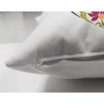 Beyaz Zemin Yaprak Temalı G Harfi Özel Tasarım Modern Suet Yastık Kırlent Kılıfı Realhomes