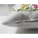 - Suet-K9548-Gorsel3 - Realhomes Beyaz Zemin Yaprak Temalı R Harfi Özel Tasarım Modern Suet Yastık Kırlent Kılıfı Realhomes