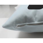 Mavi Zemin Çiçek Desenli Siyah X Harfi Özel Tasarım Modern Suet Yastık Kırlent Kılıfı Realhomes