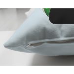 - Suet-K9653-Gorsel3 - Realhomes Mavi Zemin Çiçek Desenli Siyah Z Harfi Özel Tasarım Modern Suet Yastık Kırlent Kılıfı Realhomes