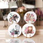 4'lü Özel Tasarım Antika Motifli Servis Altlığı & Supla Realhomes