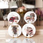 4'lü Beyaz Zemin Özel Tasarımlı Servis Altlığı & Supla Realhomes