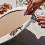 4'lü Beyaz Zemin Kara Kalem Çizimli Servis Altlığı & Supla Realhomes