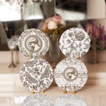 4'lü Beyaz Zemin Etnik Kara Kalem Çizimli Servis Altlığı & Supla Realhomes