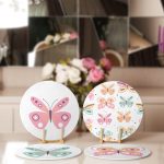 4'lü Renkli Kelebekler Özel Tasarım Servis Altlığı & Supla Realhomes