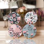 - Supla4lu-Set272-Gorsel1 - Realhomes 4'lü Rengarenk Zemin Çiçek Temalı Servis Altlığı & Supla Realhomes