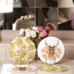 - Supla4lu-Set274-Gorsel2 - Realhomes 4'lü Kurumuş Sonbahar Yaprakları & Geyik Tasarımlı Servis Altlığı & Supla Realhomes