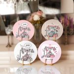 4'lü Renkli Zemin Retro Çevirmeli Telefon Tasarımlı Servis Altlığı & Supla Realhomes