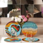 4'lü Etnik Tasarımlı Renkli Servis Altlığı & Supla Realhomes