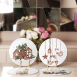 4'lü Özel Tasarım Mum Dekoratif Süs Tasarımlı Servis Altlığı & Supla Realhomes