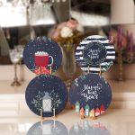 - Supla4lu-Set284-Gorsel1 - Realhomes 4'lü Lacivert Renkli Happy New Year Temalı Servis Altlığı & Supla Realhomes