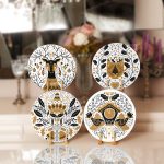 4'lü Kahve & Siyah Renkli Özel Tasarım Servis Altlığı & Supla Realhomes