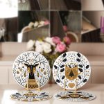 4'lü Kahve & Siyah Renkli Özel Tasarım Servis Altlığı & Supla Realhomes