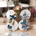 - Supla4lu-Set295-Gorsel1 - Realhomes 4'lü Pastel Renkli Yaprak Tasarımlı Servis Altlığı & Supla Realhomes