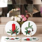 4'lü Kırmızı Mum Şamdan Tasarımlı Servis Altlığı & Supla Realhomes