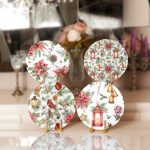 - Supla4lu-Set309-Gorsel1 - Realhomes 4'lü Rengarenk Çiçek & Yaprak Tasarımlı Servis Altlığı & Supla Realhomes