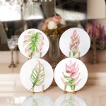 - Supla4lu-Set313-Gorsel1 - Realhomes 4'lü Egzotik Yaprak Tasarımlı Servis Altlığı & Supla Realhomes