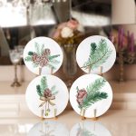 - Supla4lu-Set314-Gorsel1 - Realhomes 4'lü Kozalaklı Yaprak Tasarımlı Servis Altlığı & Supla Realhomes