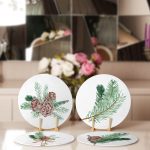 - Supla4lu-Set314-Gorsel2 - Realhomes 4'lü Kozalaklı Yaprak Tasarımlı Servis Altlığı & Supla Realhomes