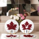 - Supla4lu-Set323-Gorsel2 - Realhomes 4'lü Ekose Yaprak Tasarımlı Servis Altlığı & Supla Realhomes