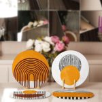 4'lü Etnik Çizimli Özel Tasarım Servis Altlığı & Supla Realhomes