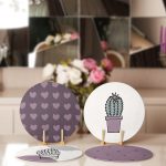 4'lü Kalp & Kaktüs Özel Tasarım Servis Altlığı & Supla Realhomes