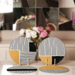 4'lü Çizgili Etnik İskandinav Tasarımlı Servis Altlığı & Supla Realhomes