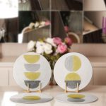 4'lü Soyut Çizimli Pastel Renkli Özel Tasarım Servis Altlığı & Supla Realhomes
