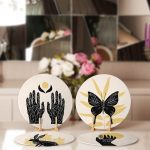 4'lü Kelebek & Mehndi Özel Tasarımlı Servis Altlığı & Supla Realhomes